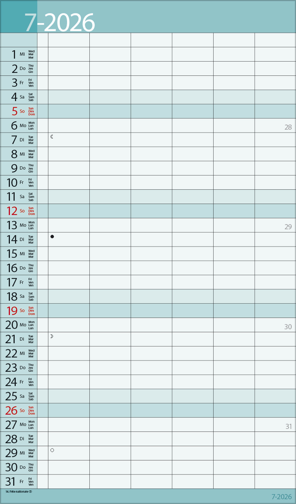XL Family Timer 2026, Innenansicht #7