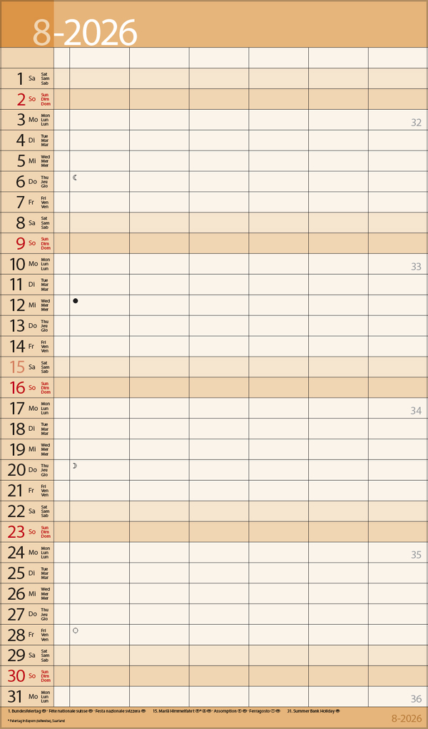 XL Family Timer 2026, Innenansicht #8