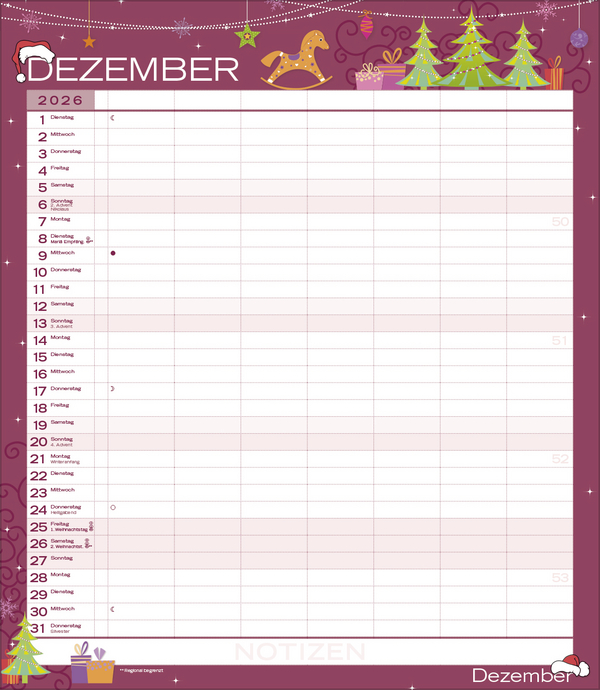 Multiplaner - Colour your time 2026, Innenansicht #12