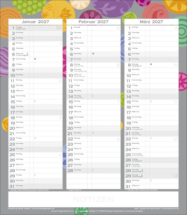 Multiplaner - Colour your time 2026, Innenansicht #13