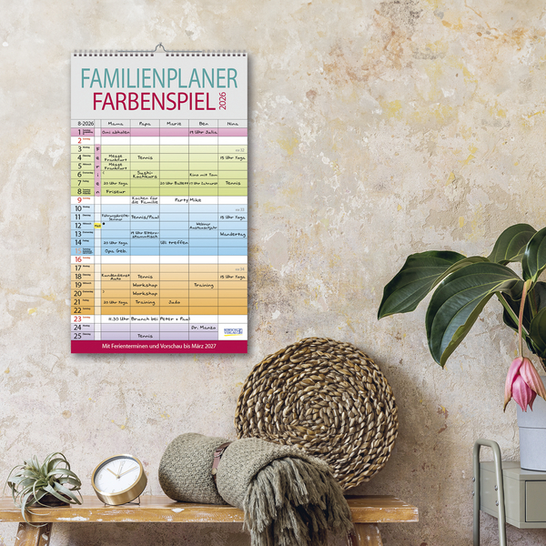 Familienplaner Farbenspiel 2026, Innenansicht #16