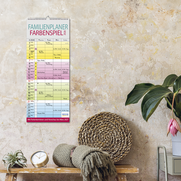 Familienplaner Farbenspiel 2026, Innenansicht #16