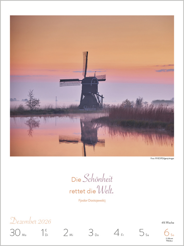 Literaturkalender Lebensweisheiten 2026, Innenansicht #13