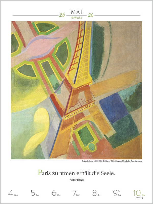 Literaturkalender Kunst 2026, Innenansicht #3
