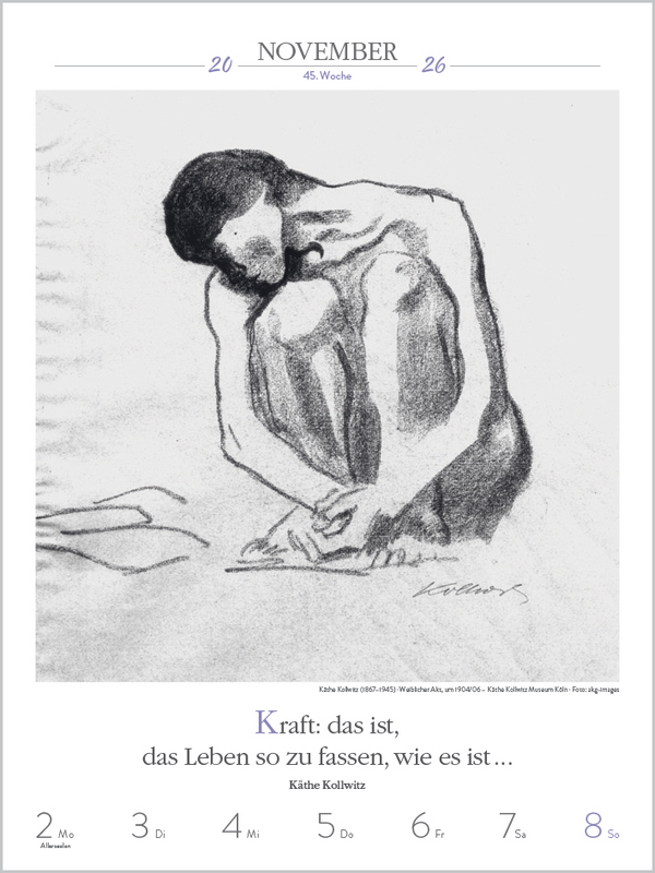 Literaturkalender Kunst 2026, Innenansicht #12