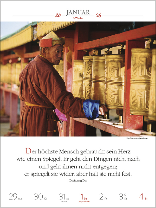 Buddhistische Weisheiten 2026, Innenansicht #1
