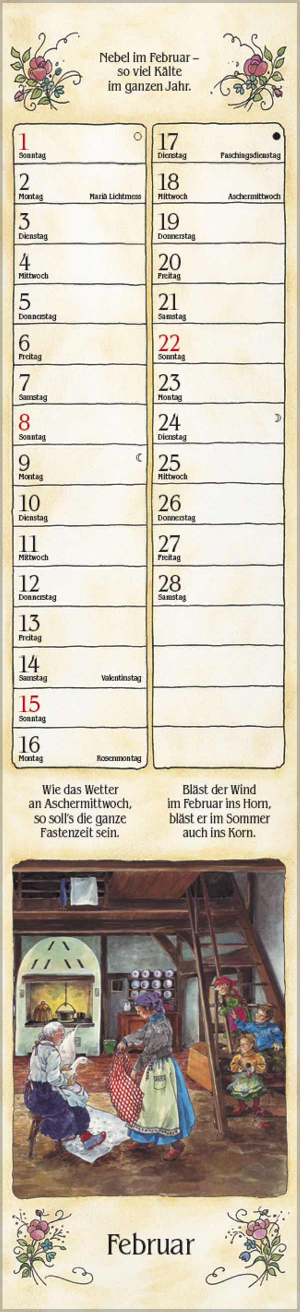 Bauernkalender Langplaner 2026, Innenansicht #2