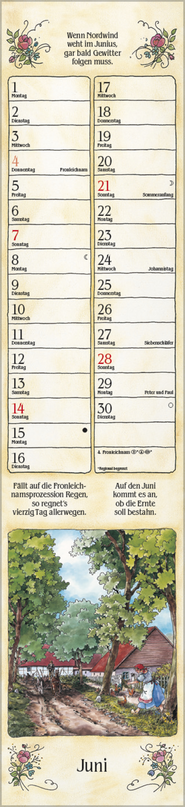 Bauernkalender Langplaner 2026, Innenansicht #6