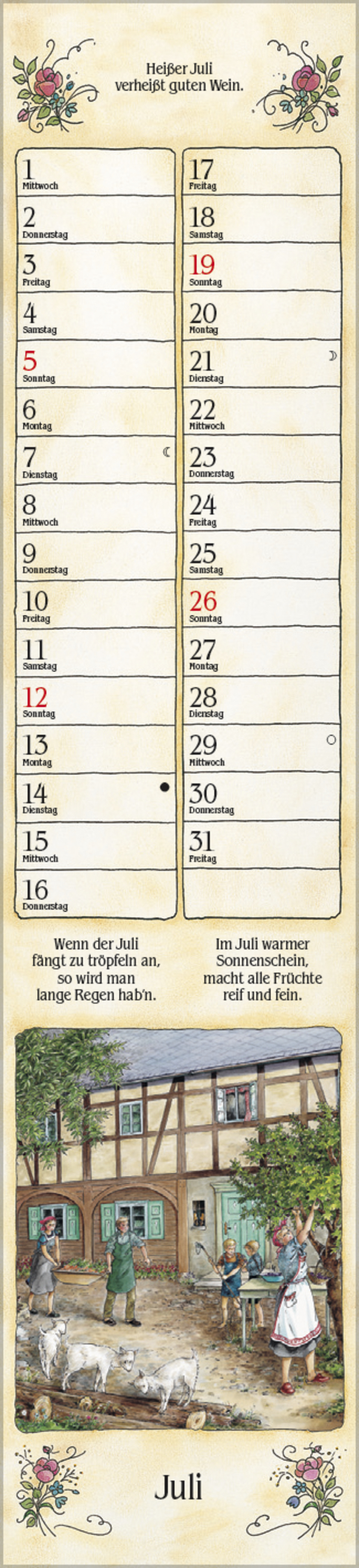 Bauernkalender Langplaner 2026, Innenansicht #7