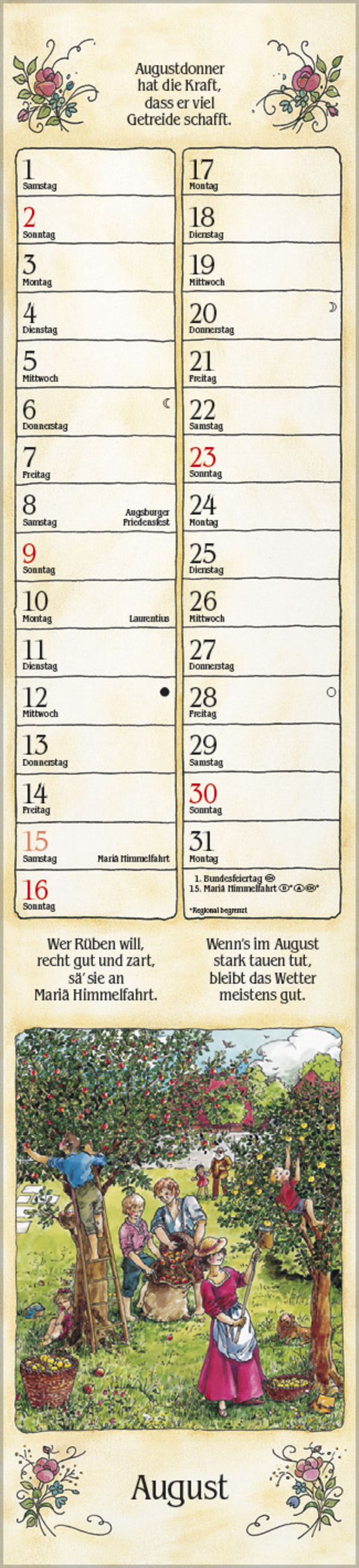 Bauernkalender Langplaner 2026, Innenansicht #8