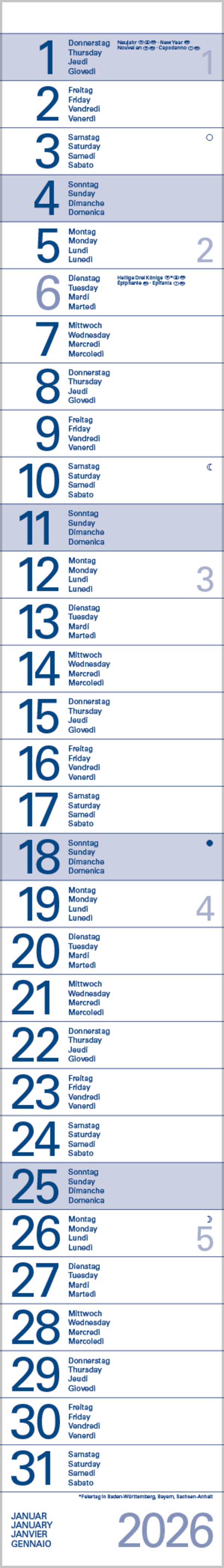 Streifentimer 2026, Innenansicht #1