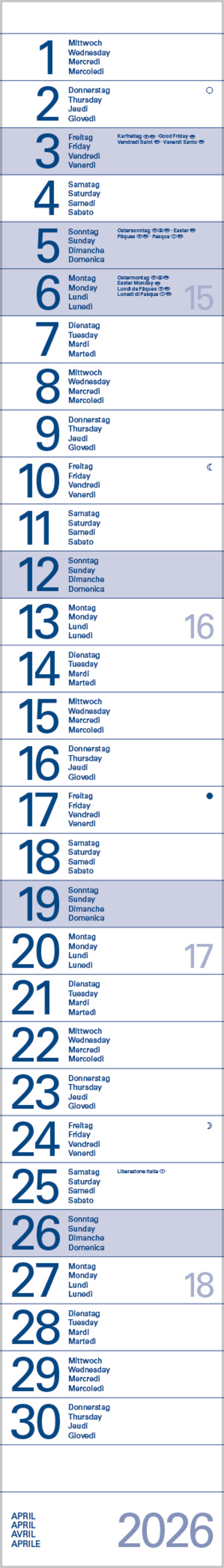 Streifentimer 2026, Innenansicht #4