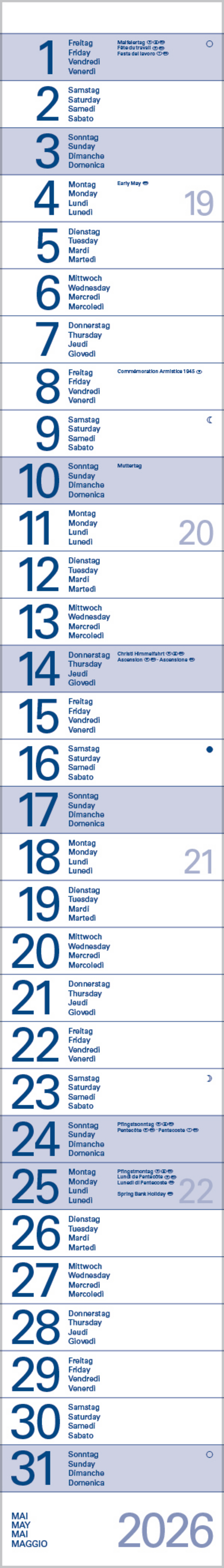 Streifentimer 2026, Innenansicht #5