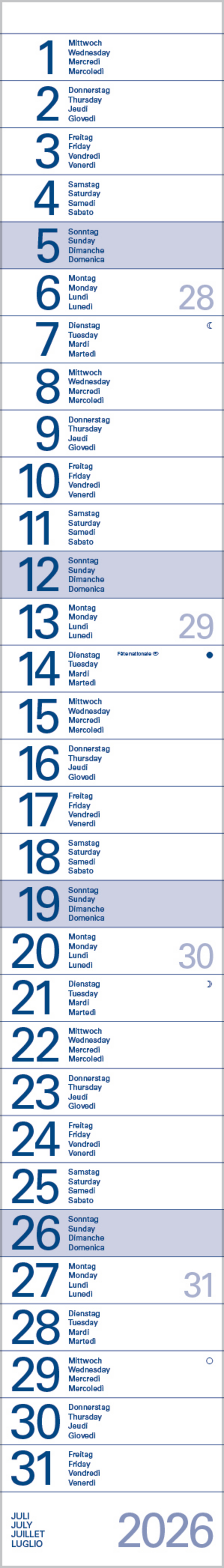 Streifentimer 2026, Innenansicht #7