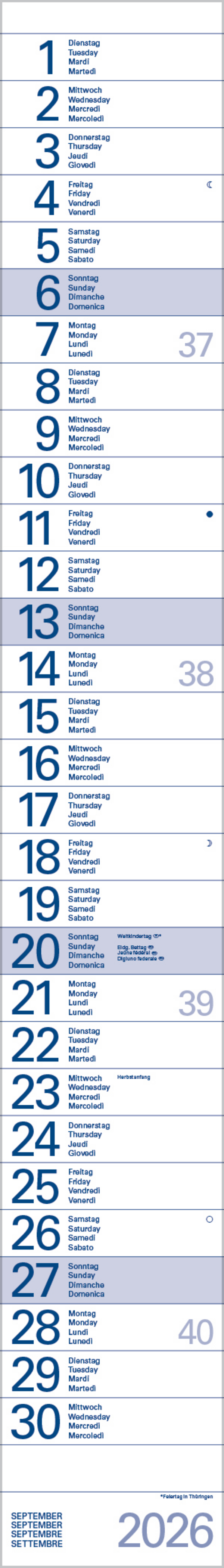 Streifentimer 2026, Innenansicht #9