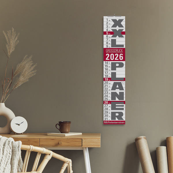 XXL Planer Großdruck rot 2026, Innenansicht #16