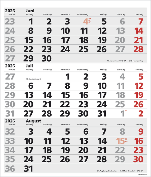 3-Monats-Planer XL Comfort 2026, Innenansicht #7