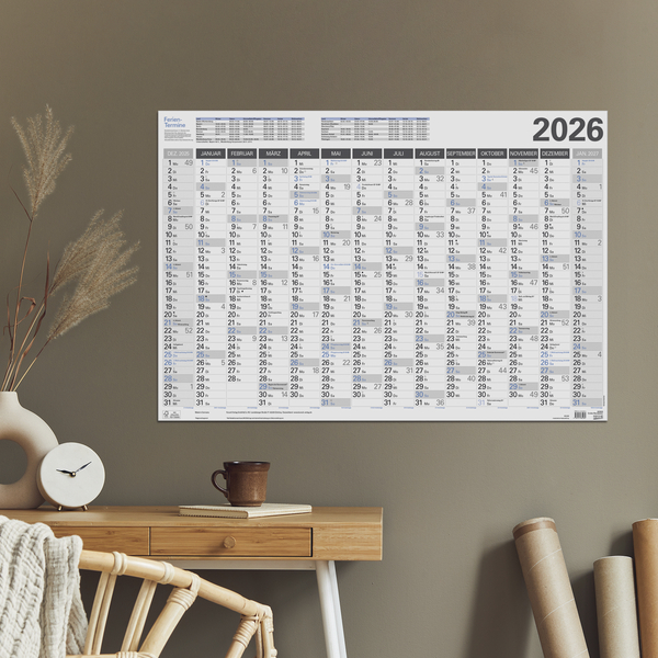 Großer Wandtimer 2026, Innenansicht #16
