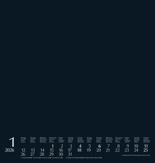 Foto-Malen-Basteln Bastelkalender schwarz groß 2026, Innenansicht #1