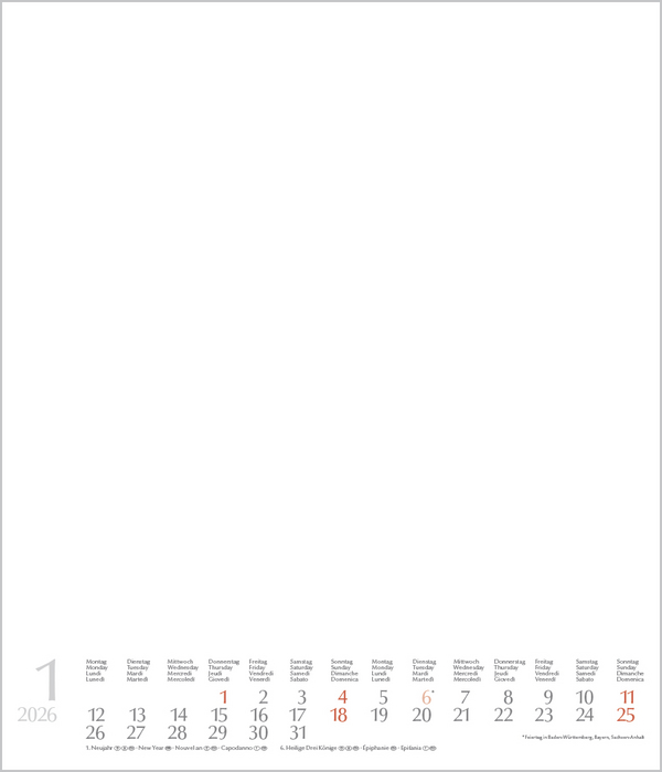 Foto-Malen-Basteln Bastelkalender weiß groß 2026, Innenansicht #1