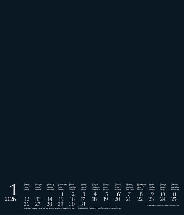 Foto-Malen-Basteln Bastelkalender schwarz groß 2026, Innenansicht #1