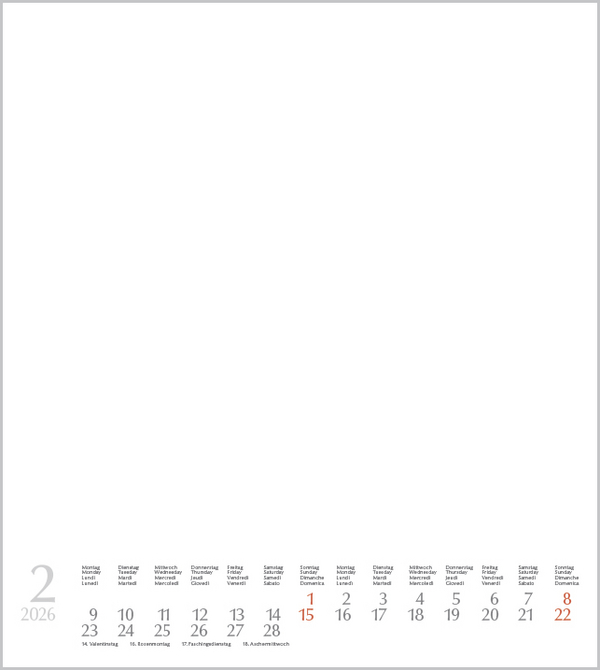 Foto-Malen-Basteln Bastelkalender weiß 2026, Innenansicht #2