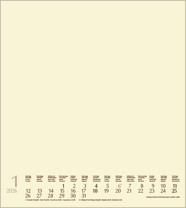 Foto-Malen-Basteln Bastelkalender chamois 2026, Innenansicht #1