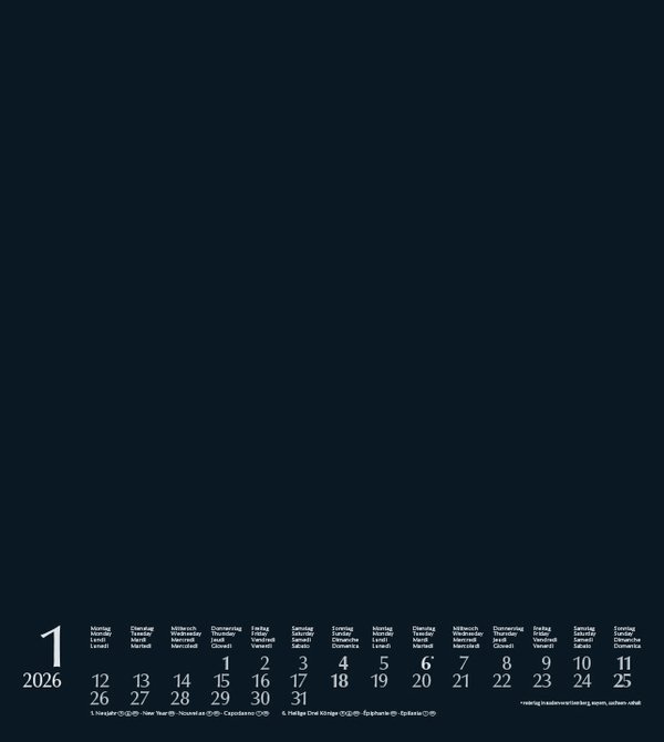 Foto-Malen-Basteln Bastelkalender schwarz 2026, Innenansicht #1