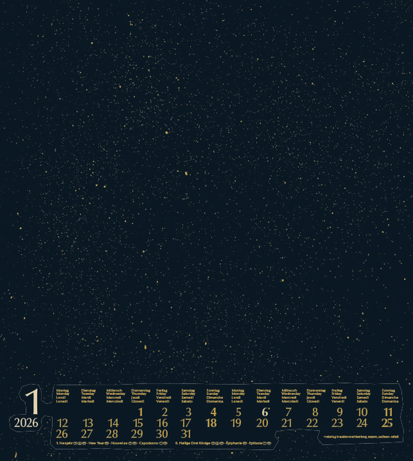 Foto-Malen-Basteln Bastelkalender gold 2026, Innenansicht #1