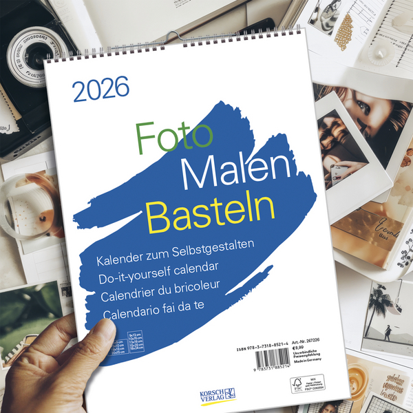 Foto-Malen-Basteln Bastelkalender A4 weiß 2026, Innenansicht #16
