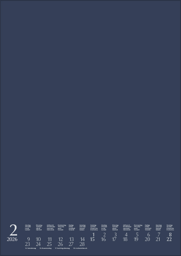 Foto-Malen-Basteln A4 dunkelblau mit Folienpr&auml;gung 2026, Innenansicht #2