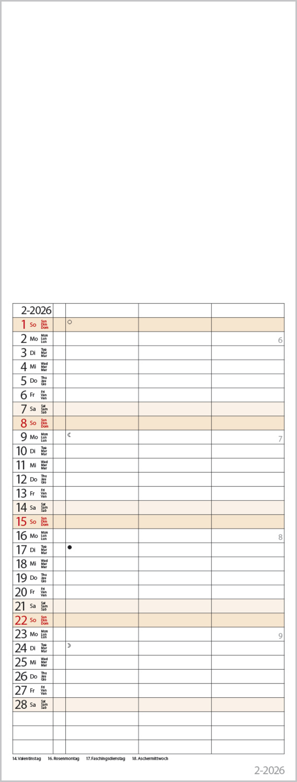 Foto-Malen-Basteln Timer for 2 2026, Innenansicht #2