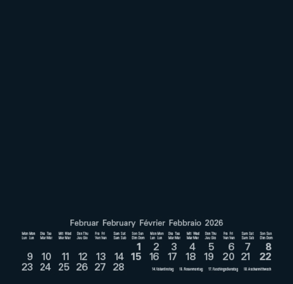 Foto-Malen-Basteln Bastelkalender schwarz quer 2026, Innenansicht #2