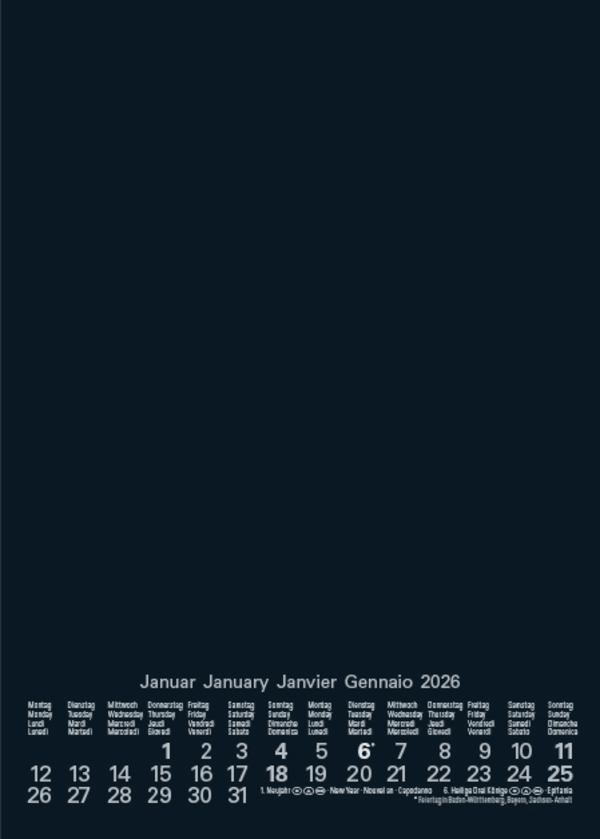 Foto-Malen-Basteln Bastelkalender A5 schwarz 2026, Innenansicht #1