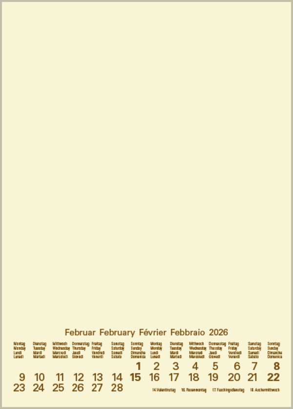 Foto-Malen-Basteln Bastelkalender A5 chamois 2026, Innenansicht #2