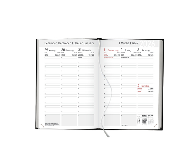 Buchkalender Wochentimer Balaton blau 2026, Innenansicht #1