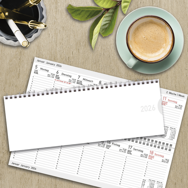 Tischkalender quer Classic Colourlux 2026 weiß, Innenansicht #16