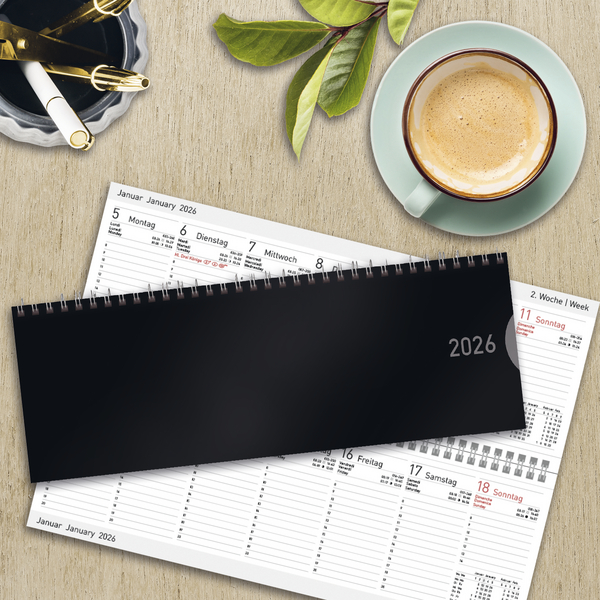 Tischquerkalender Classic Colourlux schwarz 2026, Innenansicht #16