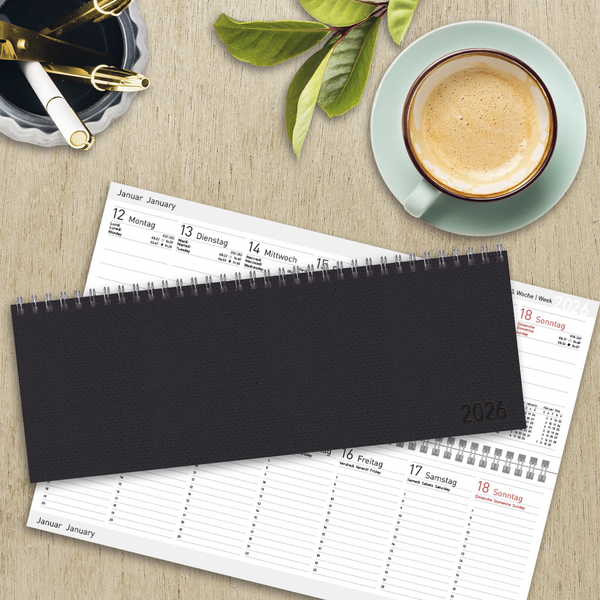 Tischkalender quer Professional Premium 2026 schwarz, Innenansicht #16