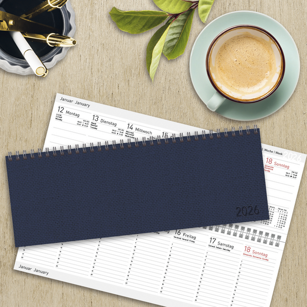 Tischkalender quer Professional Premium 2026 dunkelblau, Innenansicht #16