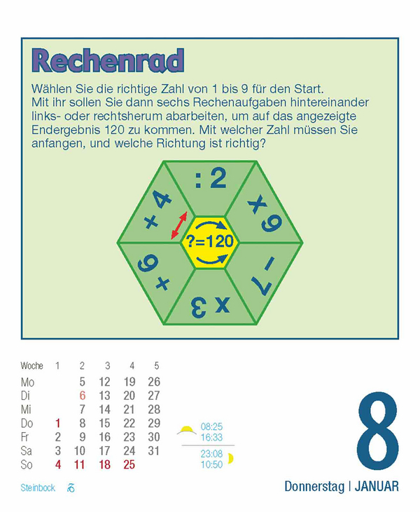 Rätsel und Denkspiele 2026, Innenansicht #2