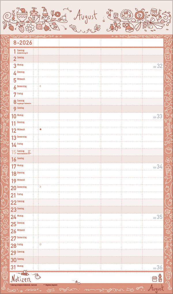 Familienplaner Lieblingspl&auml;ne f&uuml;r Lieblingstage 2026, Innenansicht #8