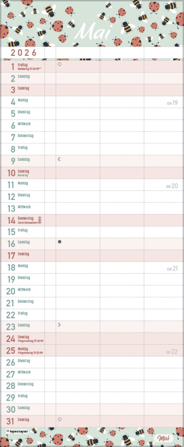 Familientimer Alles ist planbar 2026, Innenansicht #5