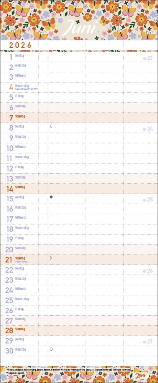 Familientimer Alles ist planbar 2026, Innenansicht #6