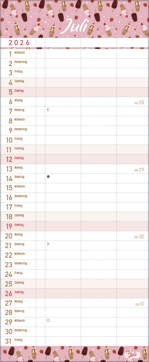 Familientimer Alles ist planbar 2026, Innenansicht #7