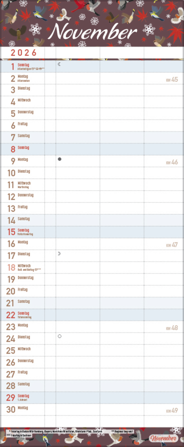 Familientimer Alles ist planbar 2026, Innenansicht #11