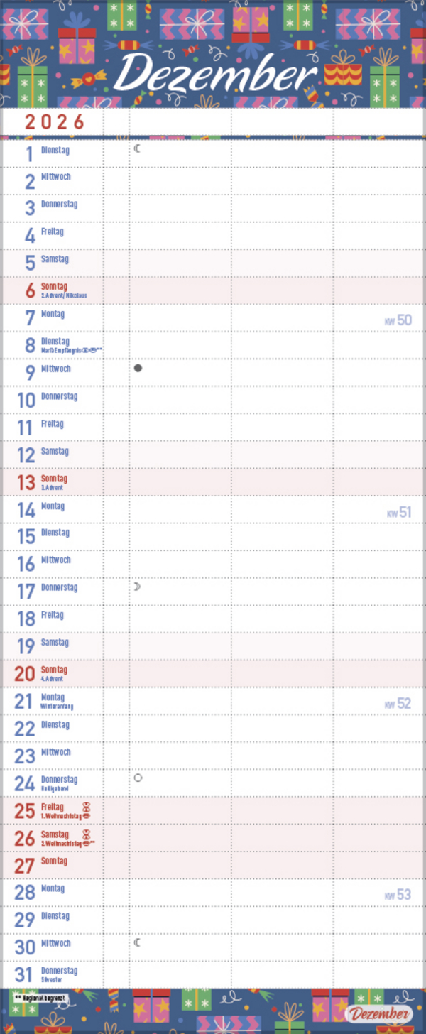 Familientimer Alles ist planbar 2026, Innenansicht #12