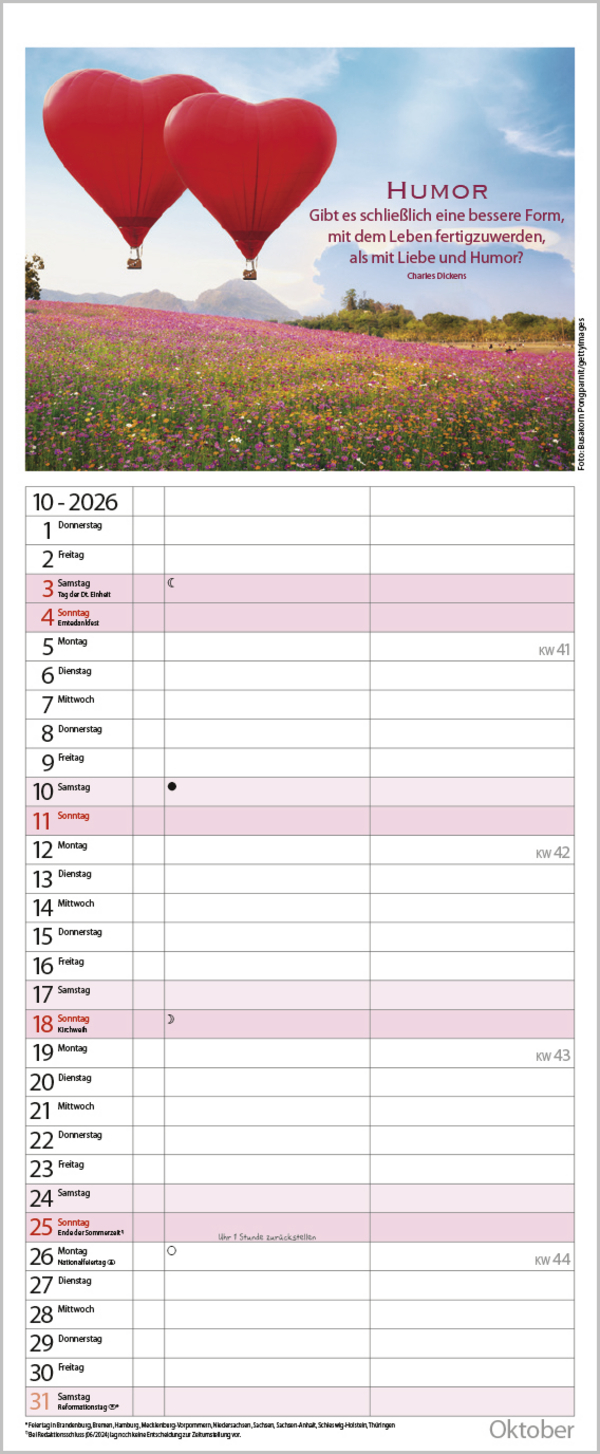 Planer für die besten Jahre 2026, Innenansicht #10