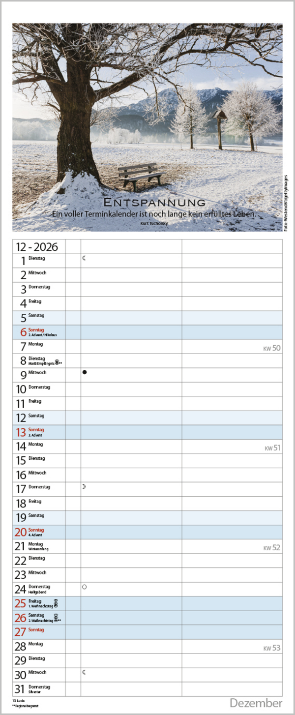 Planer für die besten Jahre 2026, Innenansicht #12