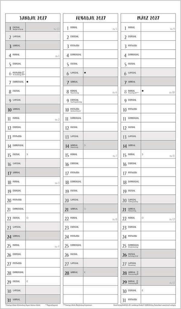 Visual Words Familienplaner 2026, Innenansicht #13